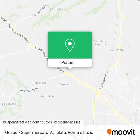 Mappa Gesad - Supermercato Vallelata