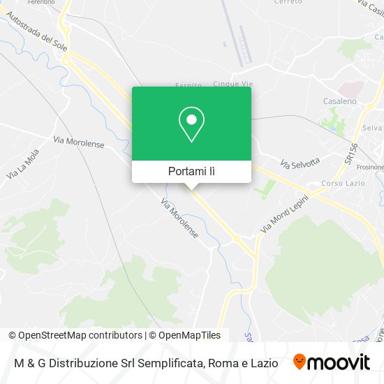 Mappa M & G Distribuzione Srl Semplificata