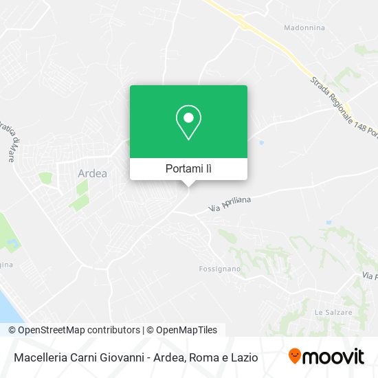Mappa Macelleria Carni Giovanni - Ardea
