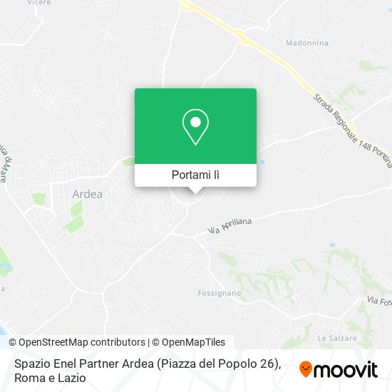 Mappa Spazio Enel Partner Ardea (Piazza del Popolo 26)