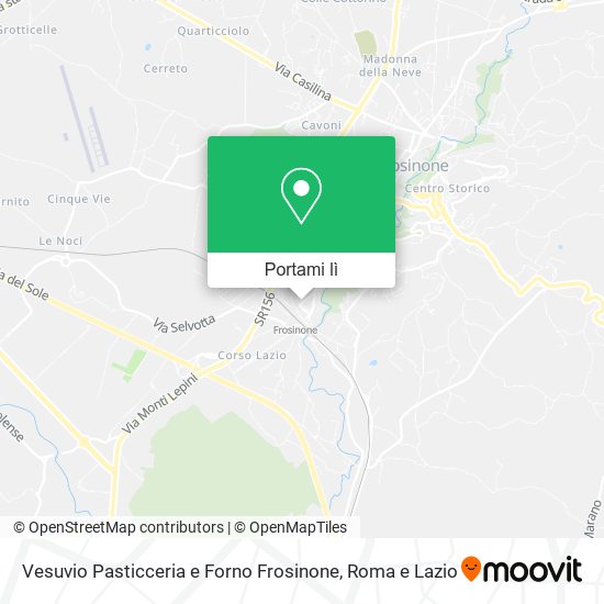 Mappa Vesuvio Pasticceria e Forno Frosinone