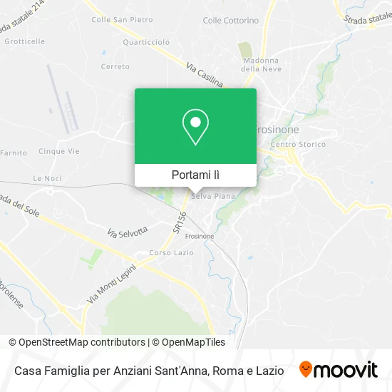 Mappa Casa Famiglia per Anziani Sant'Anna