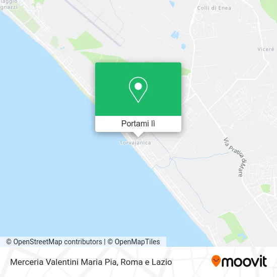 Mappa Merceria Valentini Maria Pia