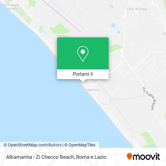 Mappa Albamarina - Zi Checco Beach