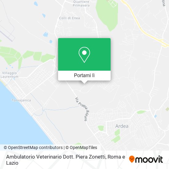 Mappa Ambulatorio Veterinario Dott. Piera Zonetti