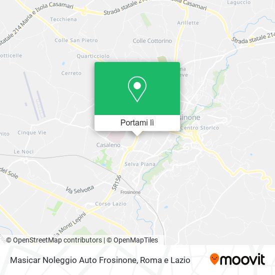 Mappa Masicar Noleggio Auto Frosinone