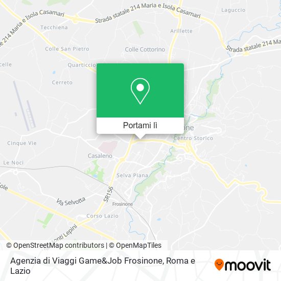 Mappa Agenzia di Viaggi Game&Job Frosinone
