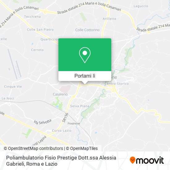 Mappa Poliambulatorio Fisio Prestige Dott.ssa Alessia Gabrieli