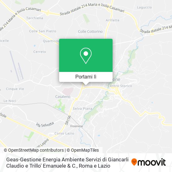 Mappa Geas-Gestione Energia Ambiente Servizi di Giancarli Claudio e Trillo' Emanuele & C.