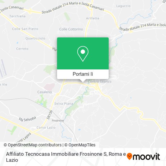 Mappa Affiliato Tecnocasa Immobiliare Frosinone S