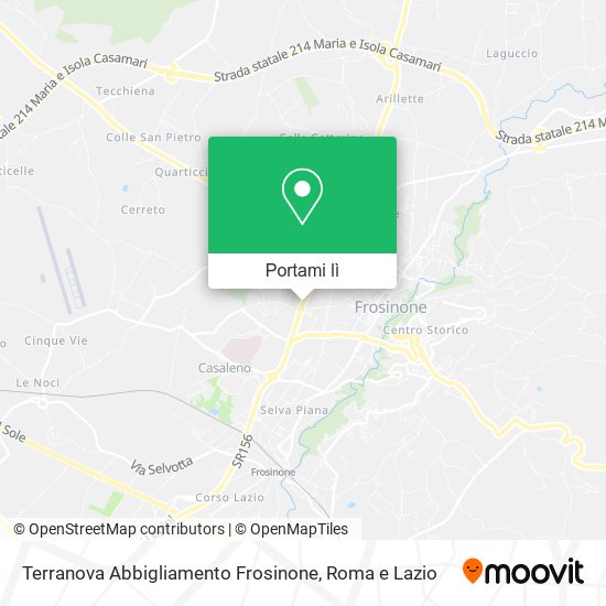 Mappa Terranova Abbigliamento Frosinone