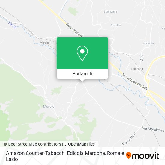 Mappa Amazon Counter-Tabacchi Edicola Marcona