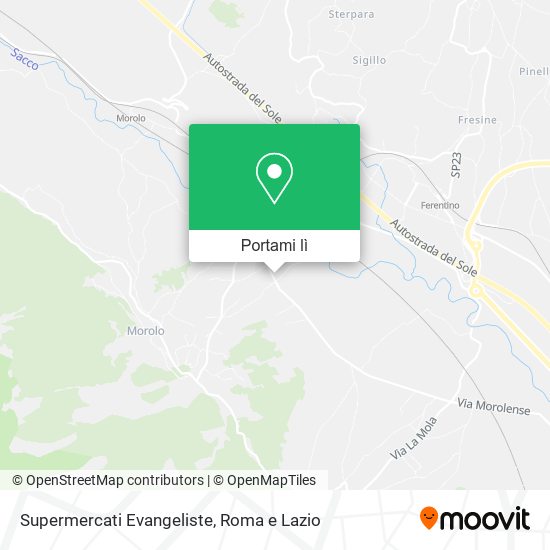 Mappa Supermercati Evangeliste