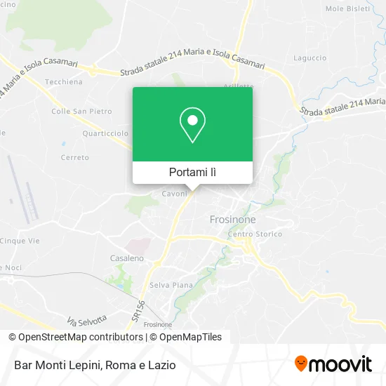 Mappa Bar Monti Lepini