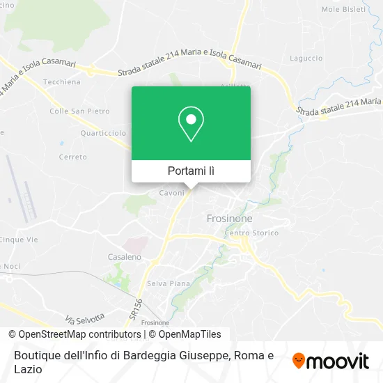 Mappa Boutique dell'Infio di Bardeggia Giuseppe