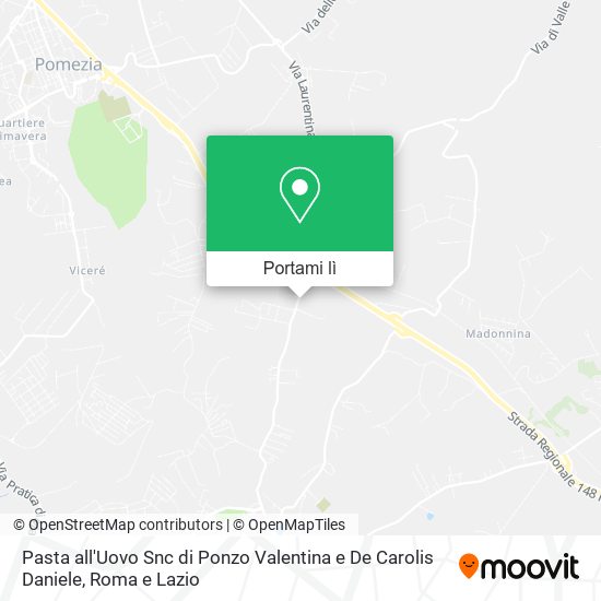 Mappa Pasta all'Uovo Snc di Ponzo Valentina e De Carolis Daniele