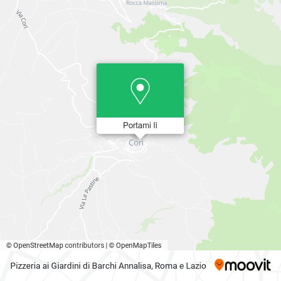 Mappa Pizzeria ai Giardini di Barchi Annalisa