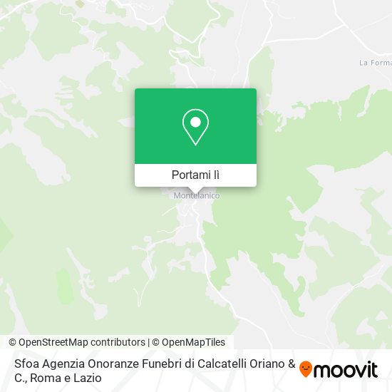 Mappa Sfoa Agenzia Onoranze Funebri di Calcatelli Oriano & C.