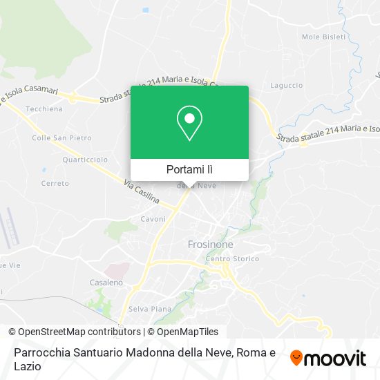 Mappa Parrocchia Santuario Madonna della Neve