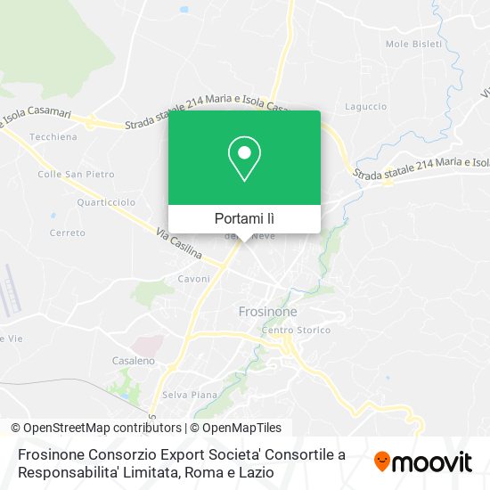 Mappa Frosinone Consorzio Export Societa' Consortile a Responsabilita' Limitata