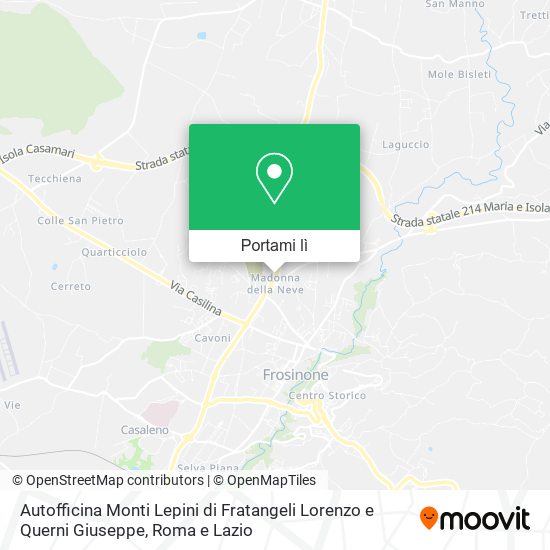 Mappa Autofficina Monti Lepini di Fratangeli Lorenzo e Querni Giuseppe