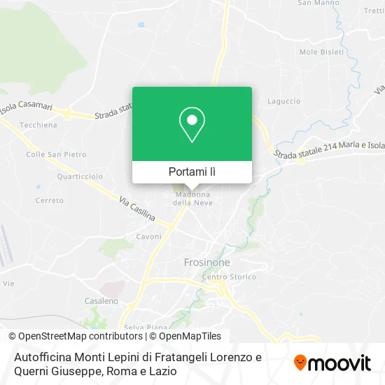 Mappa Autofficina Monti Lepini di Fratangeli Lorenzo e Querni Giuseppe