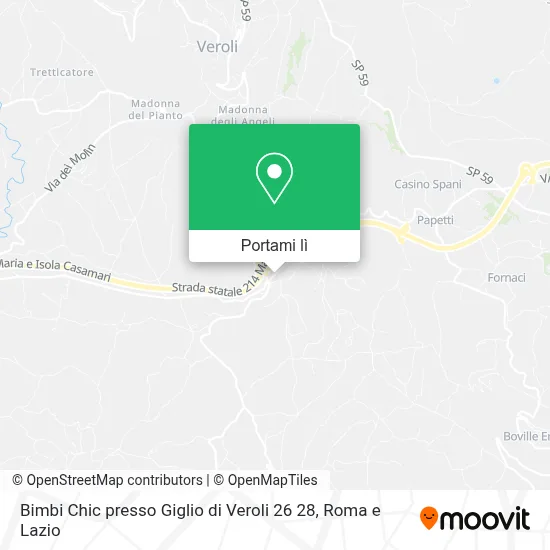 Mappa Bimbi Chic presso Giglio di Veroli 26 28