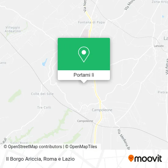 Mappa Il Borgo Ariccia