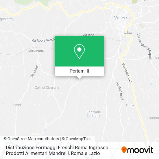 Mappa Distribuzione Formaggi Freschi Roma Ingrosso Prodotti Alimentari Mandrelli