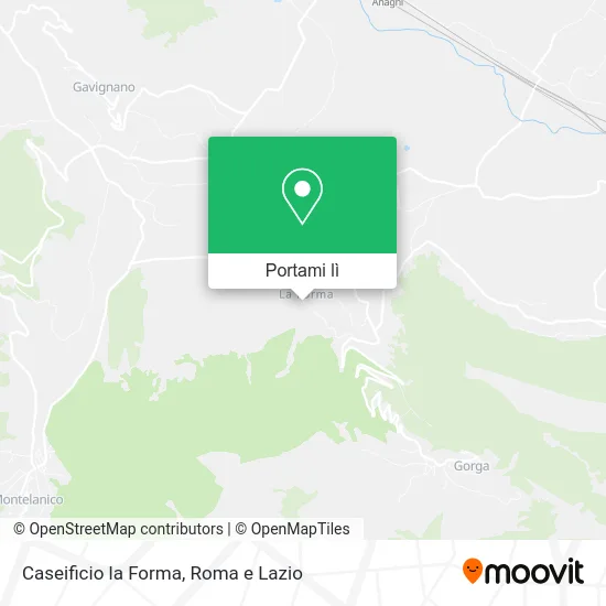 Mappa Caseificio la Forma