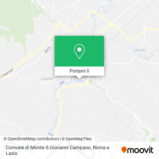Mappa Comune di Monte S.Giovanni Campano