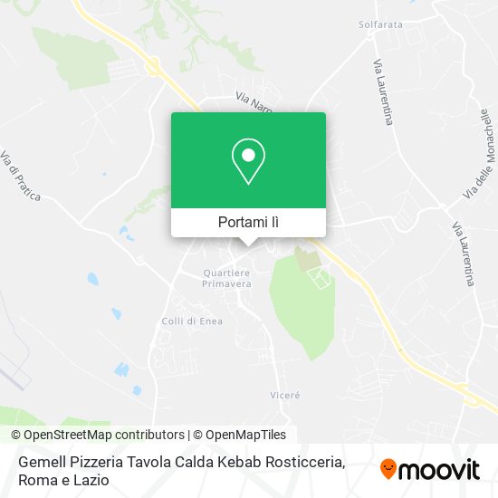 Mappa Gemell Pizzeria Tavola Calda Kebab Rosticceria