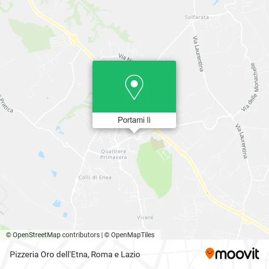 Mappa Pizzeria Oro dell'Etna