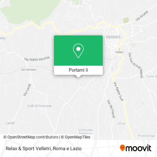 Mappa Relax & Sport Velletri