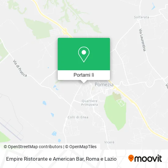 Mappa Empire Ristorante e American Bar