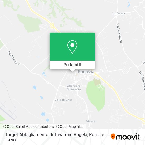 Mappa Target Abbigliamento di Tavarone Angela