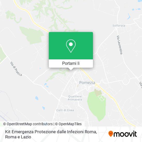 Mappa Kit Emergenza Protezione dalle Infezioni Roma