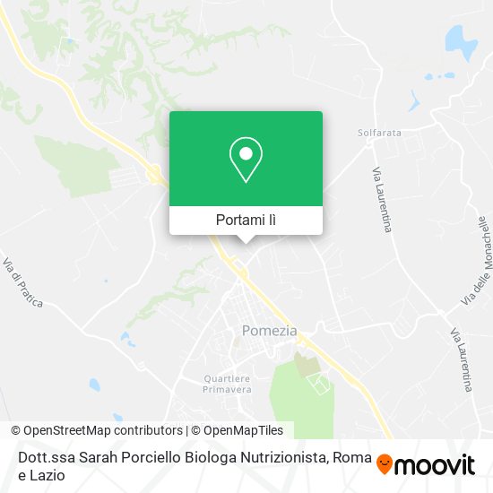 Mappa Dott.ssa Sarah Porciello Biologa Nutrizionista