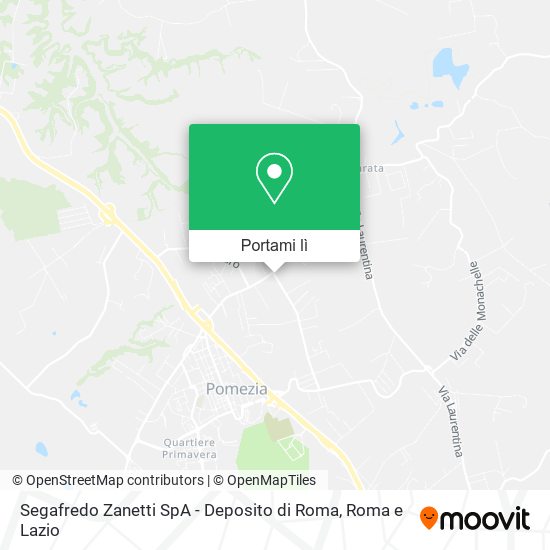 Mappa Segafredo Zanetti SpA - Deposito di Roma