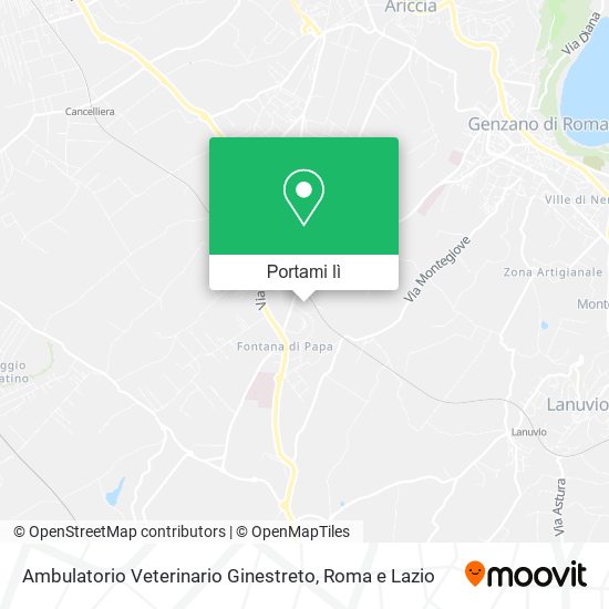 Mappa Ambulatorio Veterinario Ginestreto