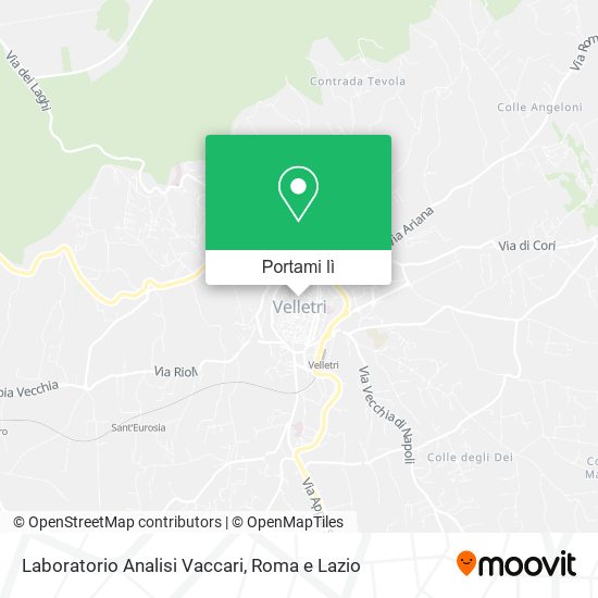 Mappa Laboratorio Analisi Vaccari