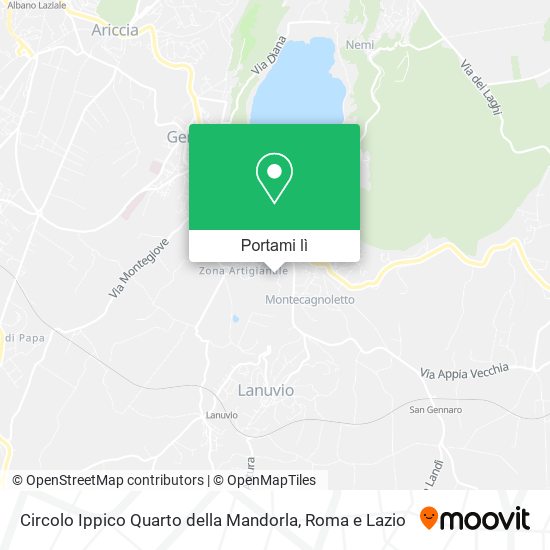 Mappa Circolo Ippico Quarto della Mandorla