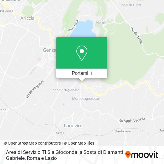 Mappa Area di Servizio TI Sia Gioconda la Sosta di Diamanti Gabriele