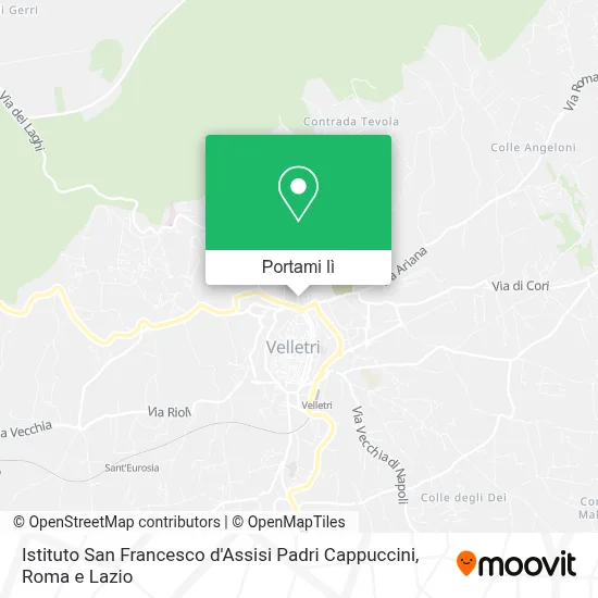 Mappa Istituto San Francesco d'Assisi Padri Cappuccini