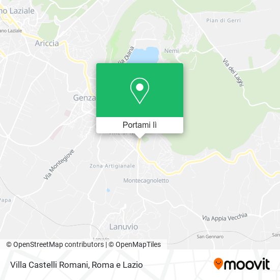 Mappa Villa Castelli Romani