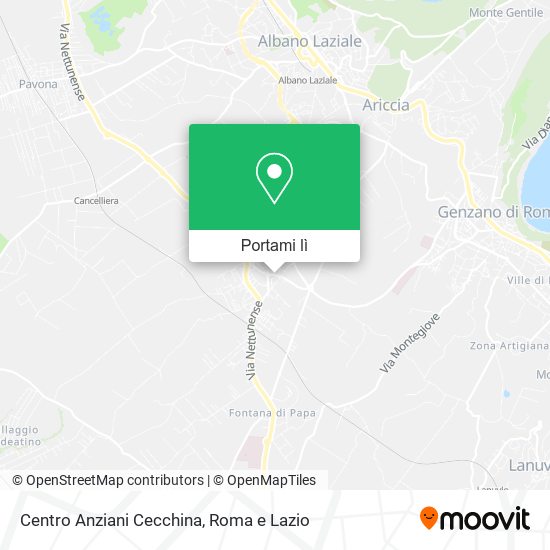 Mappa Centro Anziani Cecchina