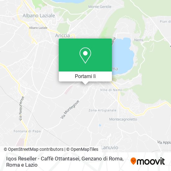 Mappa Iqos Reseller - Caffè Ottantasei, Genzano di Roma