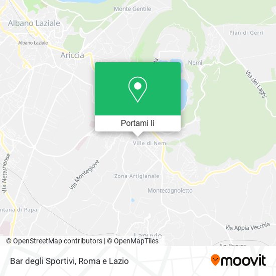 Mappa Bar degli Sportivi