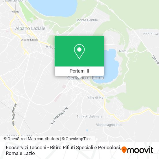 Mappa Ecoservizi Tacconi - Ritiro Rifiuti Speciali e Pericolosi