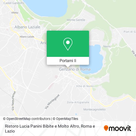 Mappa Ristoro Lucia Panini Bibite e Molto Altro